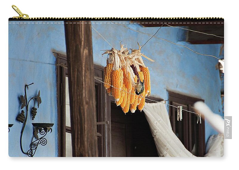Hanging Zip Pouch featuring the photograph Winter Time In Transylvania by Paul Biris