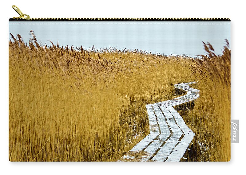 Grass Zip Pouch featuring the photograph Winter Zzz by Cristina Corduneanu