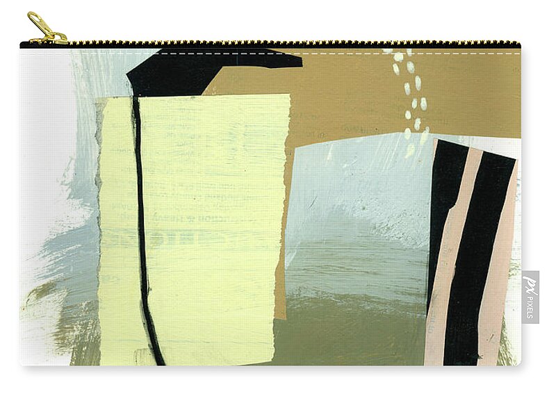 Abstract Art Zip Pouch featuring the painting Wired #20 by Jane Davies