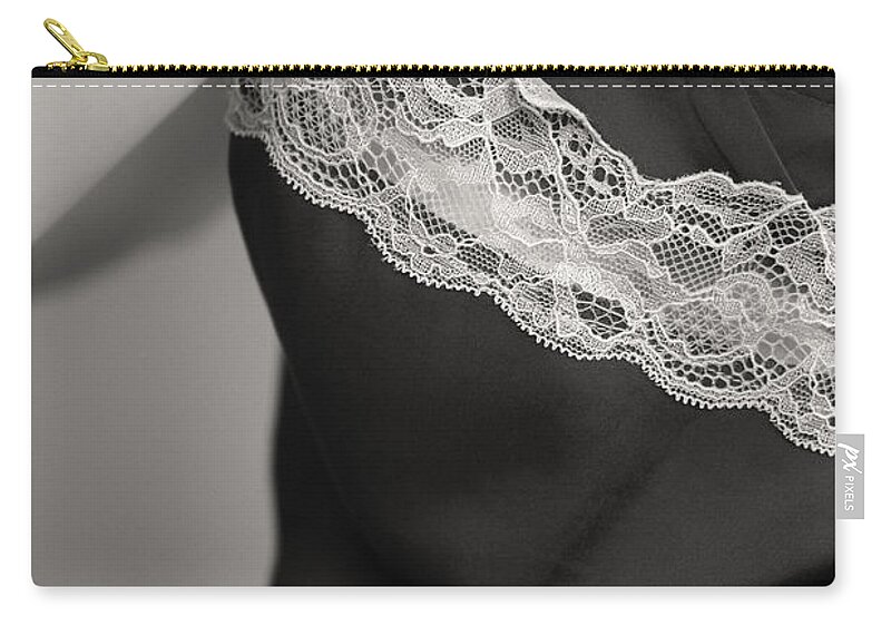 Boudoir Zip Pouch featuring the photograph Woman Body Curves by Martin Vorel Minimalist Photography