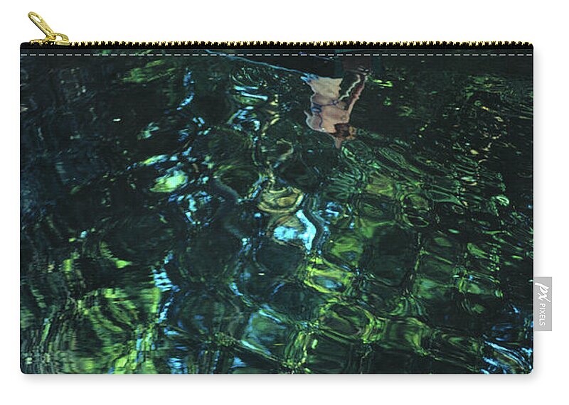 Mature Adult Zip Pouch featuring the photograph Woman In Boat by John W Banagan