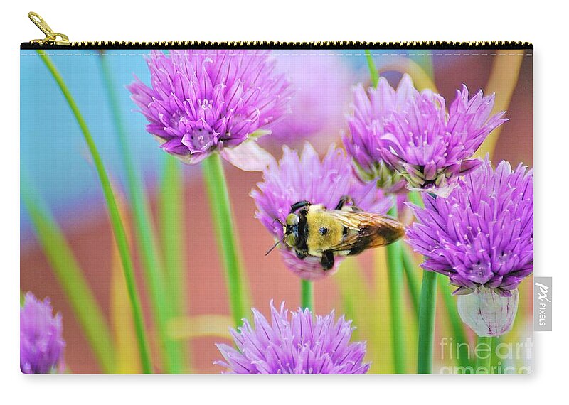 Chives Carry-all Pouch featuring the photograph Working all the Angles by Merle Grenz