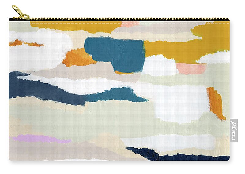 Abstract Zip Pouch featuring the painting Woven Together II by Victoria Borges