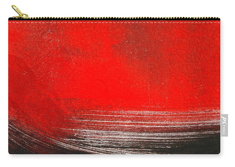 Black Color Zip Pouch featuring the photograph Xl - Monoprint 17 by Flashworks