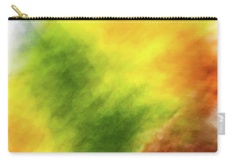 Abstract Zip Pouch featuring the photograph Yellow and green abstract by Phillip Rubino