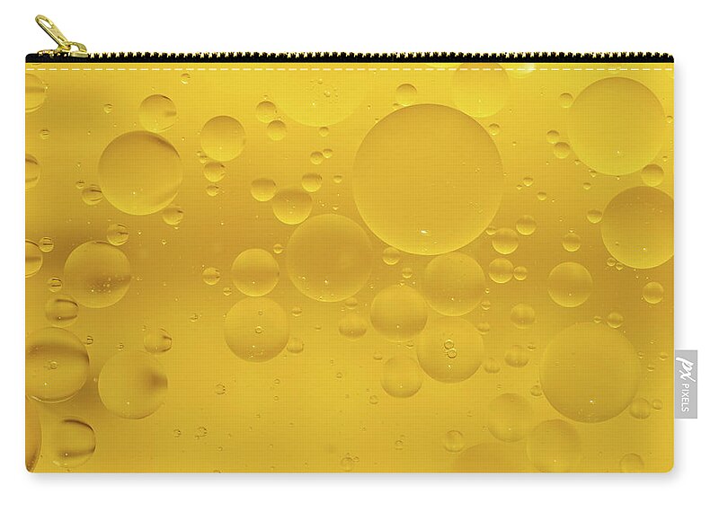 Curve Zip Pouch featuring the photograph Yellow Bubbles by Mac99