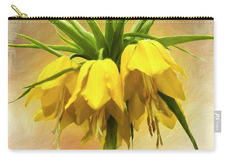 Nature Zip Pouch featuring the photograph Yellow Crown Imperial Lily by Leslie Montgomery