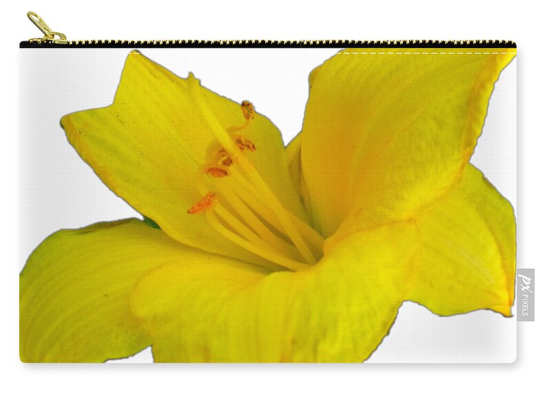 Yellow Zip Pouch featuring the photograph Yellow Lily Flower Photograph Best for Shirts by Delynn Addams