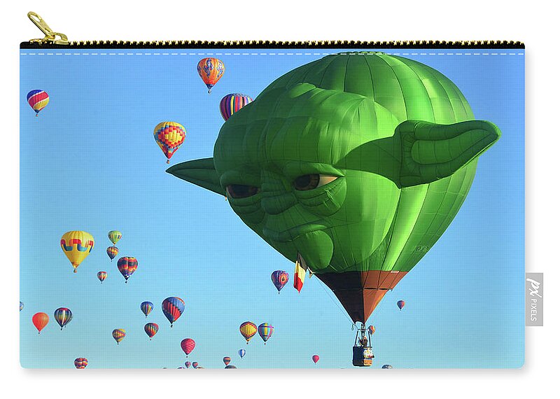 Yoda Zip Pouch featuring the photograph Yoda at the Fiesta by David Lee Thompson