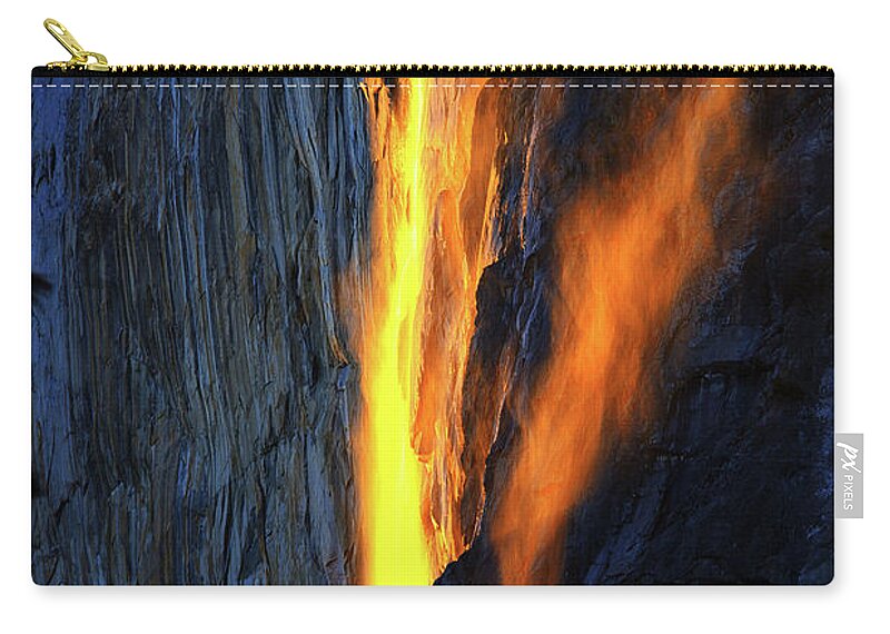 Yosemite Zip Pouch featuring the photograph Yosemite Fire and Ice by Greg Norrell