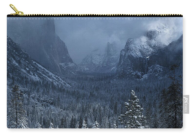 Scenics Zip Pouch featuring the photograph Yosemite Valley by Franz Aberham