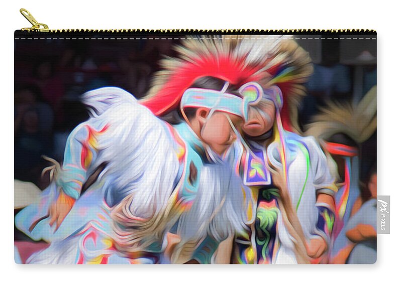 Celebration Zip Pouch featuring the photograph Young Grass Dancers by Theresa Tahara