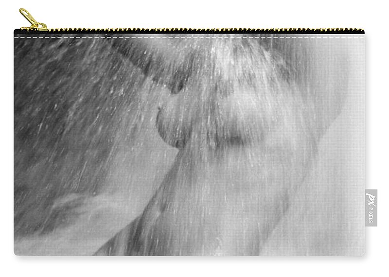 Shower Zip Pouch featuring the photograph Young Woman In The Shower by Juan Silva
