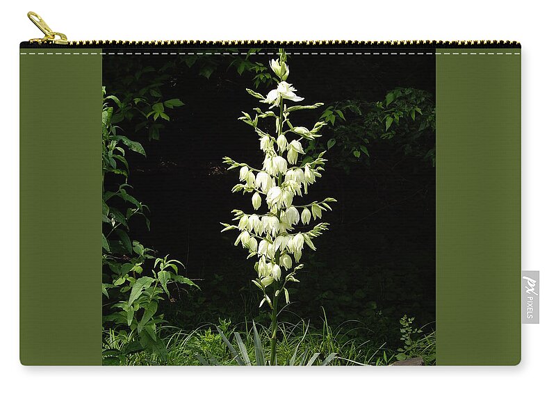 Yucca Zip Pouch featuring the photograph Yucca Blossoms by Nancy Ayanna Wyatt
