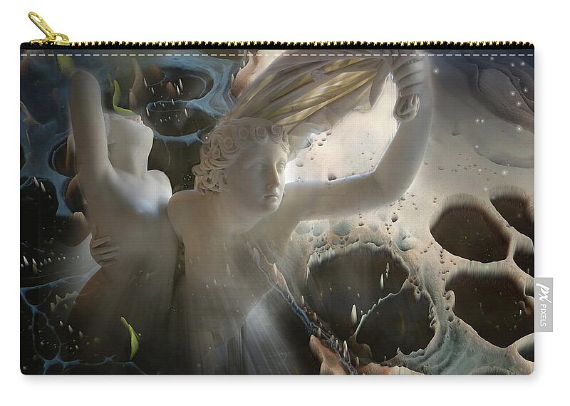 Evie Zip Pouch featuring the photograph Zephyr and Psyche by Evie Carrier