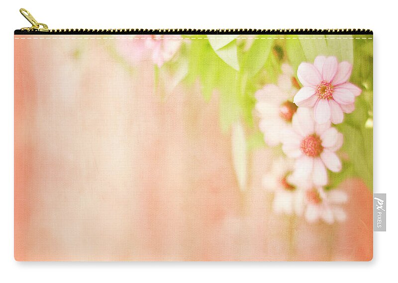 Petal Zip Pouch featuring the photograph Zinnia Marylandica by Twomeows