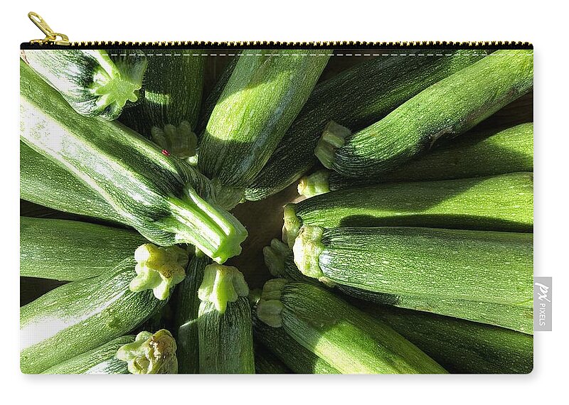Freshness Zip Pouch featuring the photograph Zucchini Squash by Jori Reijonen
