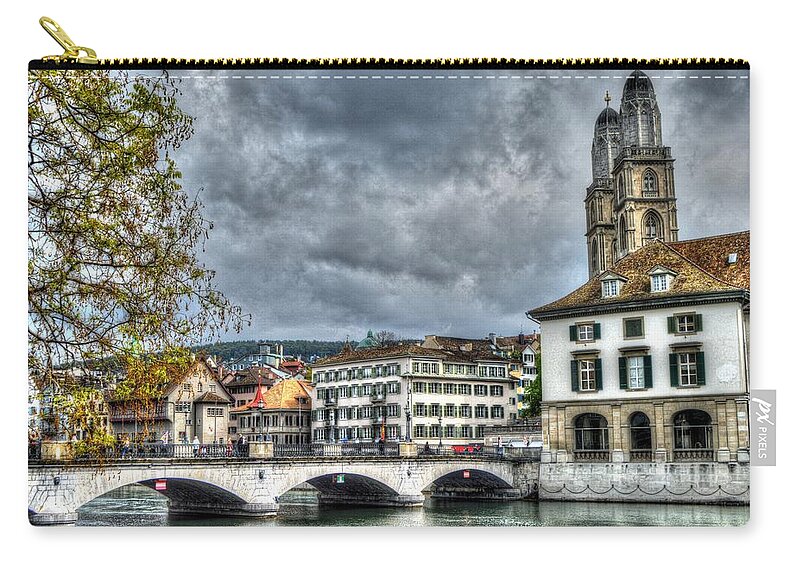 Zurich Zip Pouch featuring the photograph Zurich Switzerland by Bill Hamilton