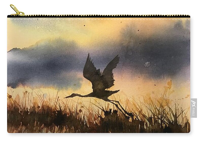 0012022 Zip Pouch featuring the painting 0012022 by Han in Huang wong