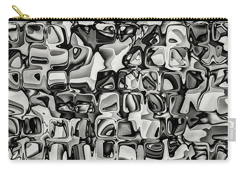 Geometry Zip Pouch featuring the digital art Abstract Chaos #1 by Phil Perkins