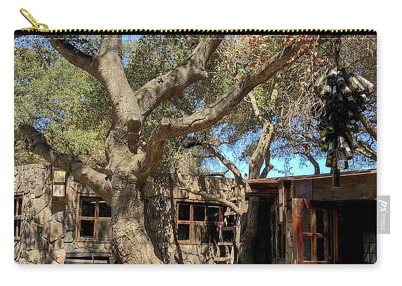 Valle De Guadalupe Carry-all Pouch featuring the photograph Among the Oaks by William Scott Koenig