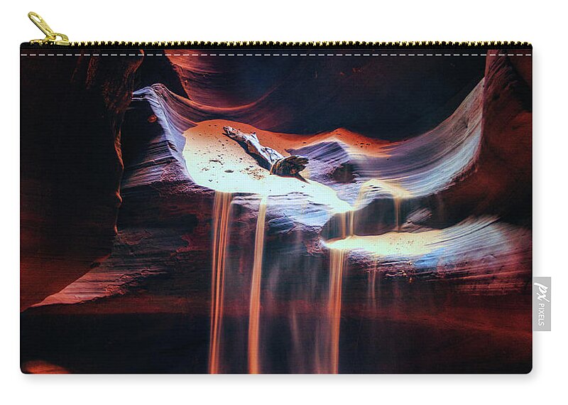 Arizona Zip Pouch featuring the photograph Antelope Canyon #2 by Lev Kaytsner