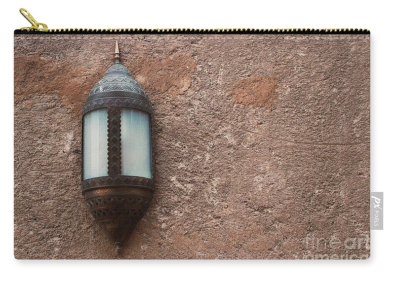 Adobe Zip Pouch featuring the photograph Arabian antique lantern #1 by Tom Gowanlock