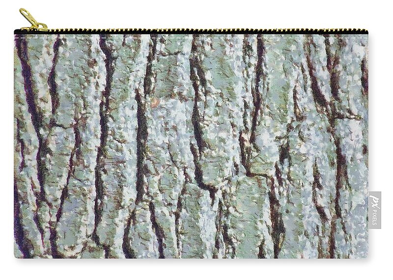 Bark Carry-all Pouch featuring the mixed media Bark Texture by Christopher Reed
