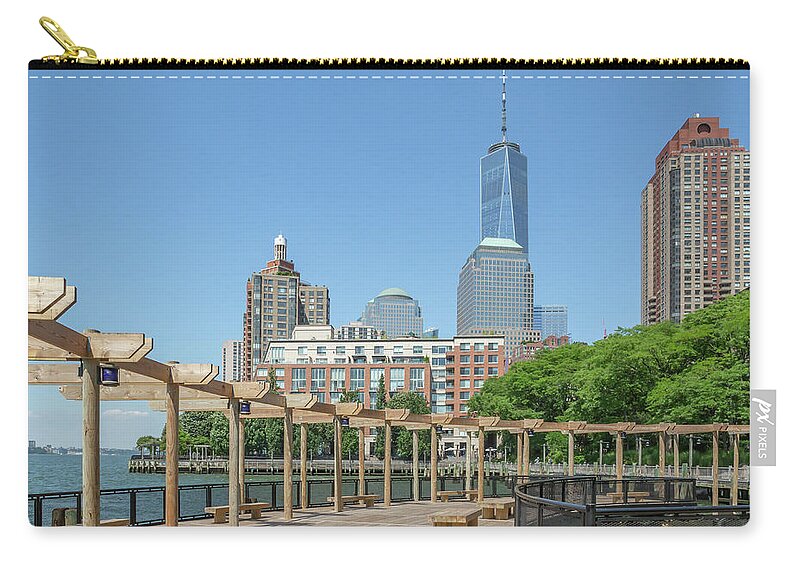 Battery Park Zip Pouch featuring the photograph Battery Park City #1 by Cate Franklyn