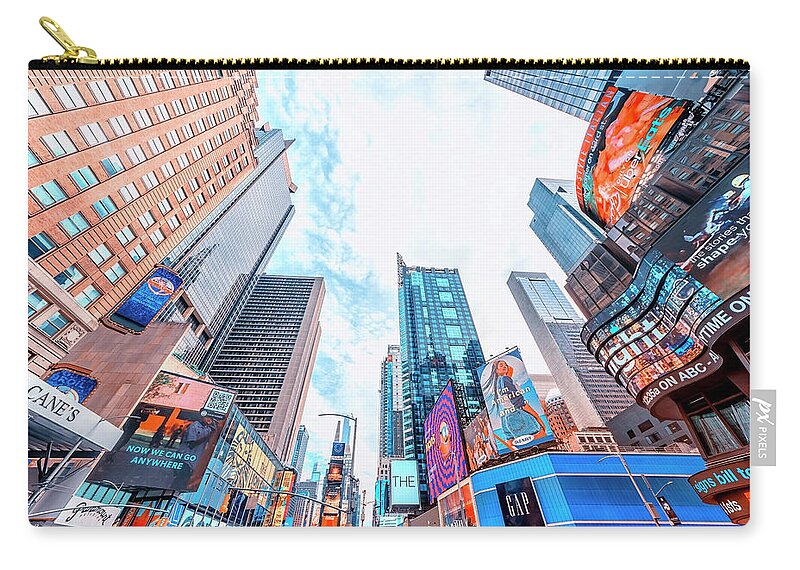 Advertisement Zip Pouch featuring the photograph Billboard Paradise #1 by Manjik Pictures