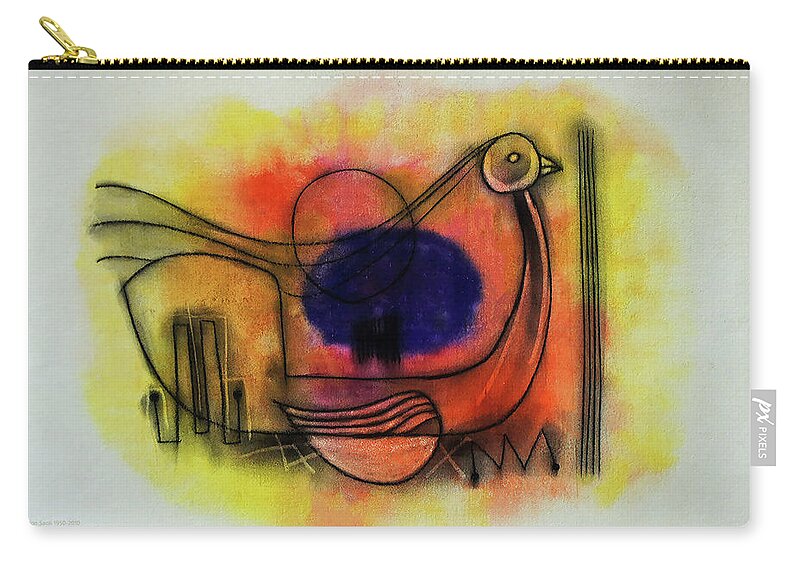 Abstract Carry-all Pouch featuring the painting Bird Of Spirit by Winston Saoli 1950-1995