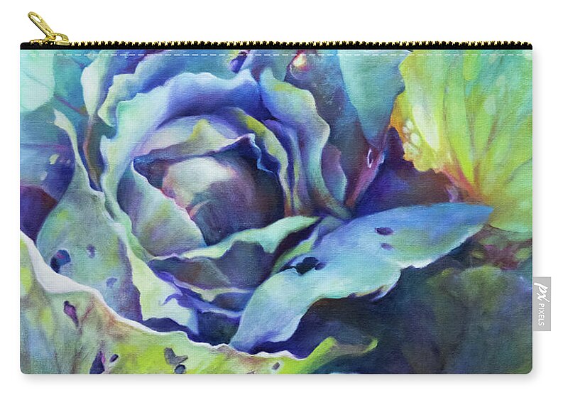 Winner Carry-all Pouch featuring the painting Cabbage Story 3 by Carol Klingel