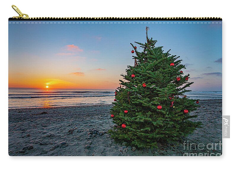 Photography Zip Pouch featuring the photograph Cardiff Christmas Tree #2 by Daniel Knighton