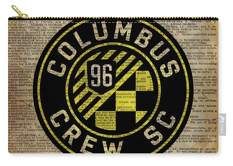 Columbus Zip Pouch featuring the drawing Columbus Crew SC #1 by Leith Huber