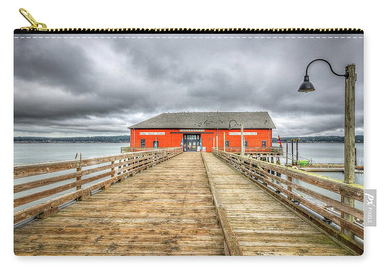 Coupeville Zip Pouch featuring the photograph Coupeville Pier #2 by Spencer McDonald