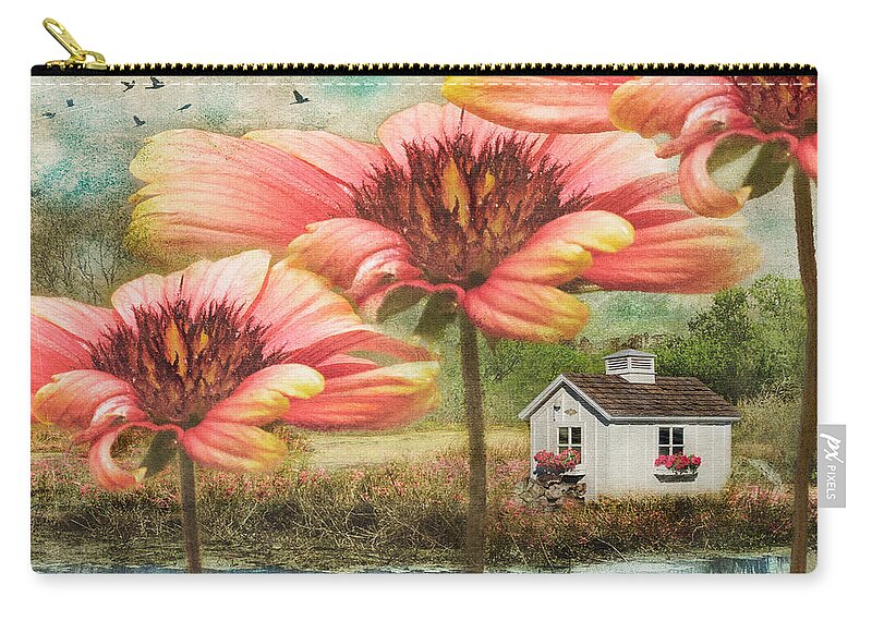 Flower Zip Pouch featuring the photograph Covered in Love by Shara Abel