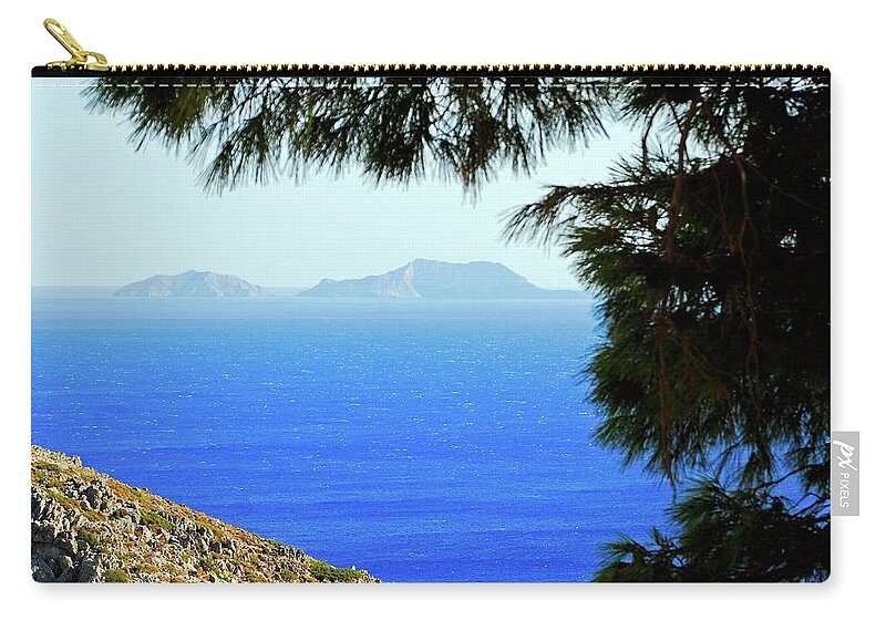 Ghat Zip Pouch featuring the photograph Crete, Greece #1 by Severija Kirilovaite