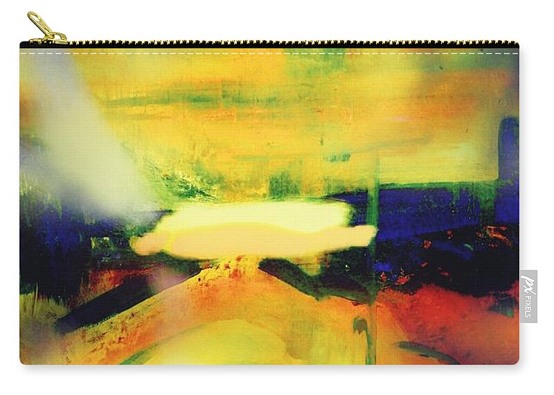 Abstract Art Zip Pouch featuring the painting Dawn by Jeremiah Ray