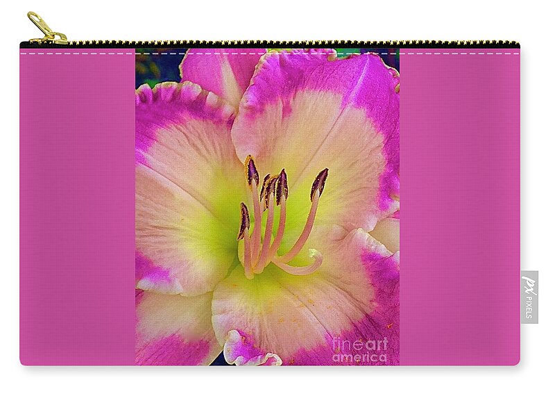 Daylily Zip Pouch featuring the digital art Daylily #1 by Tammy Keyes