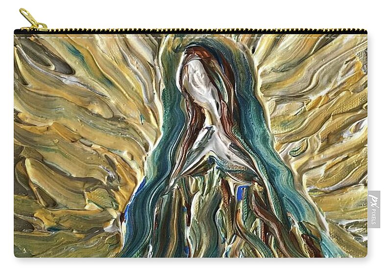 Divine Zip Pouch featuring the painting Divine Mother #1 by Michelle Pier