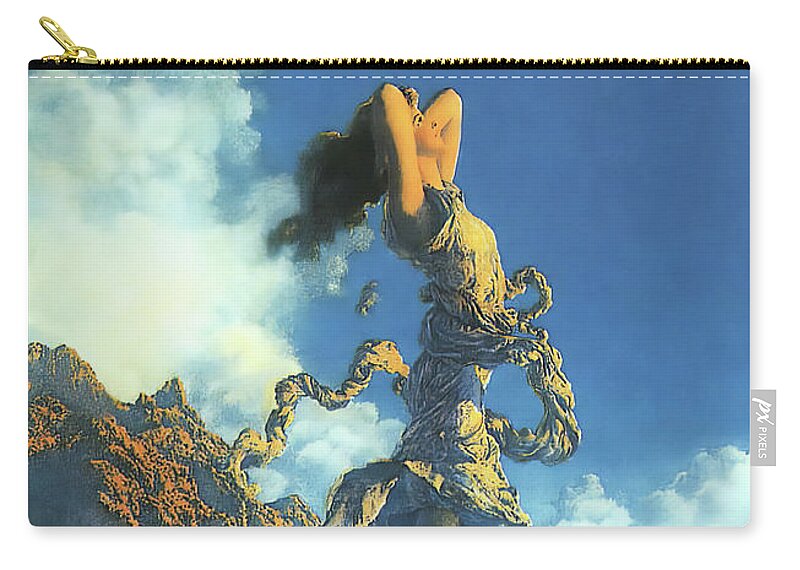 Maxfield Parrish Zip Pouch featuring the photograph Ecstasy #1 by Maxfield Parrish