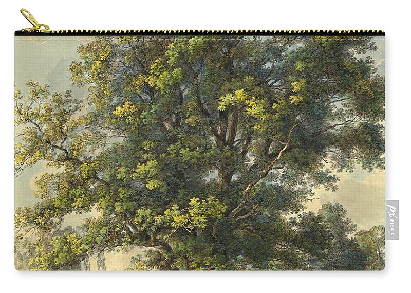 Johann Georg Von Dillis Carry-all Pouch featuring the drawing Et in Arcadia Ego by Johann Georg von Dillis