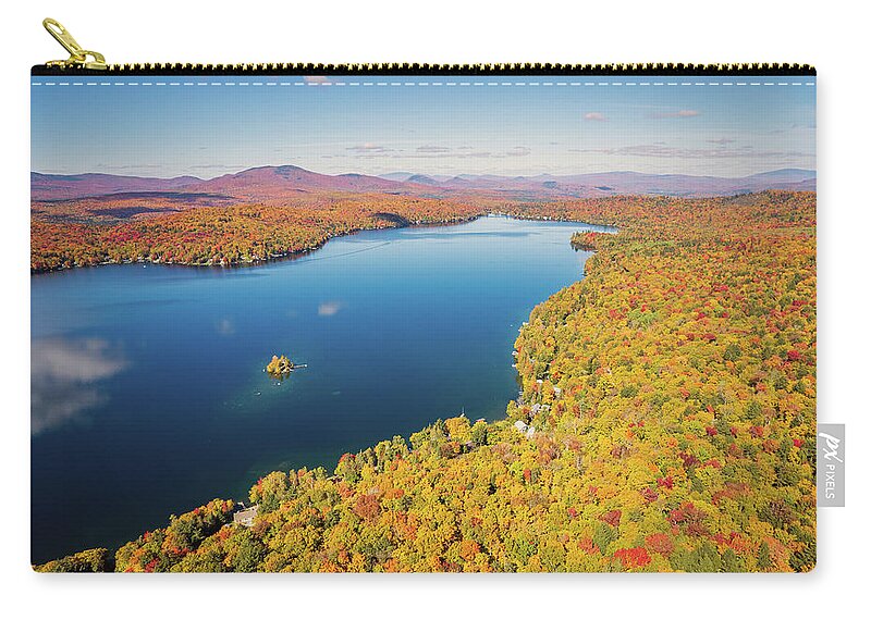 Fall Foliage Zip Pouch featuring the photograph Fall At Maidstone Lake, Vermont #1 by John Rowe