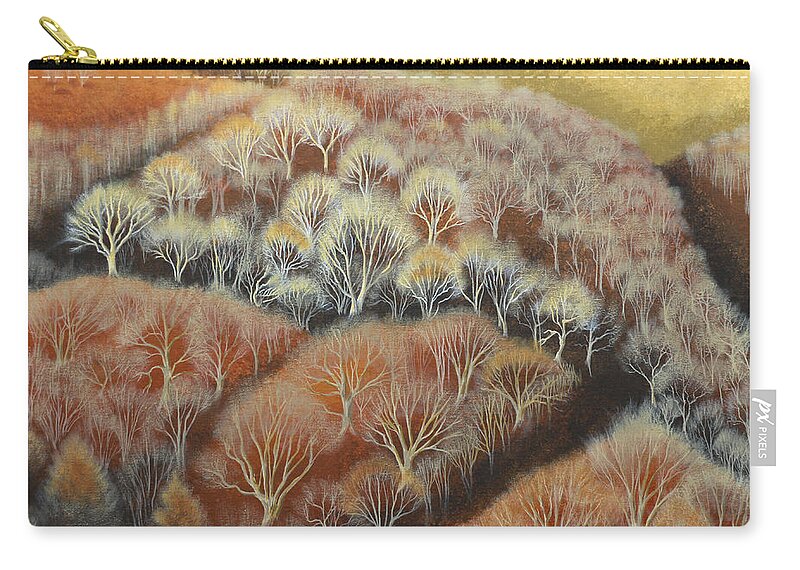  Zip Pouch featuring the painting Fall Tapestry #1 by Adrienne Dye