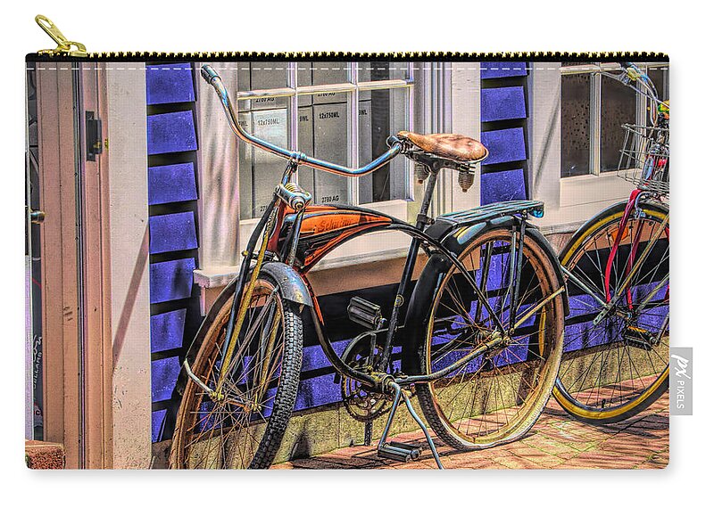 Lead Sled Zip Pouch featuring the photograph Flat Tire on a Lead Sled 2 #1 by Floyd Snyder