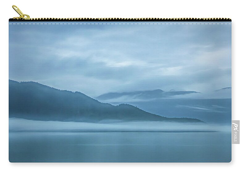 Alaska Carry-all Pouch featuring the photograph Foggy Morning in Juneau by Marcy Wielfaert