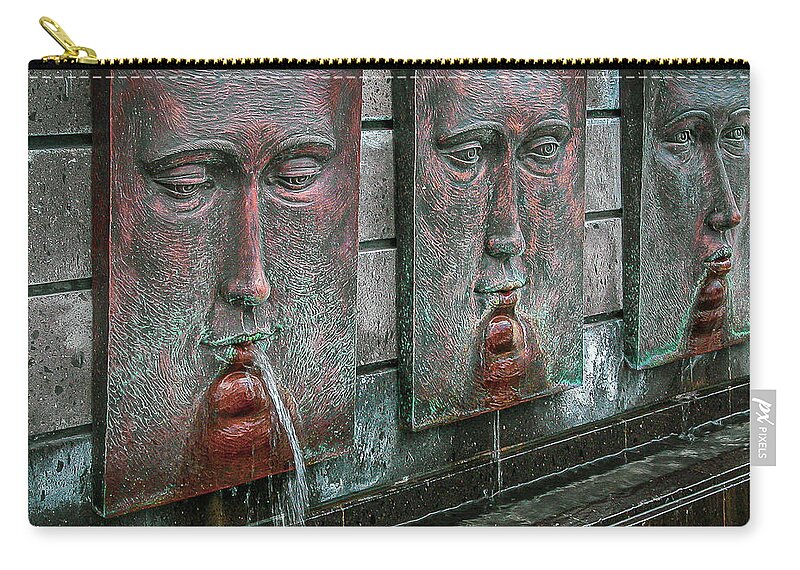Fountains Carry-all Pouch featuring the photograph Fountains - Mexico by Frank Mari