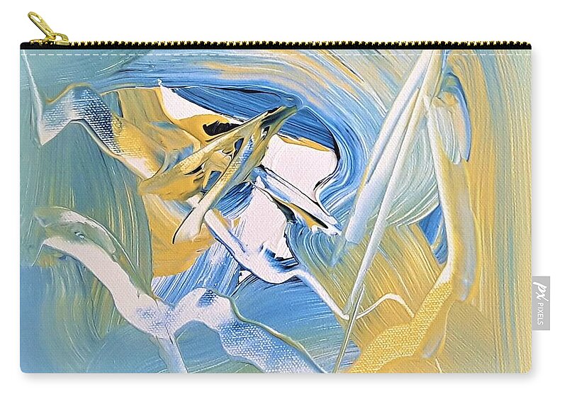  Zip Pouch featuring the painting Free Play #1 by Dick Richards