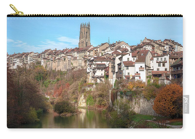 Fribourg Zip Pouch featuring the photograph Fribourg - Switzerland #1 by Joana Kruse