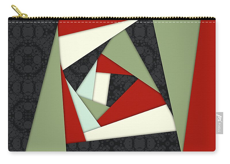 Depth Of Field Zip Pouch featuring the digital art Geometric Layers #1 by Phil Perkins